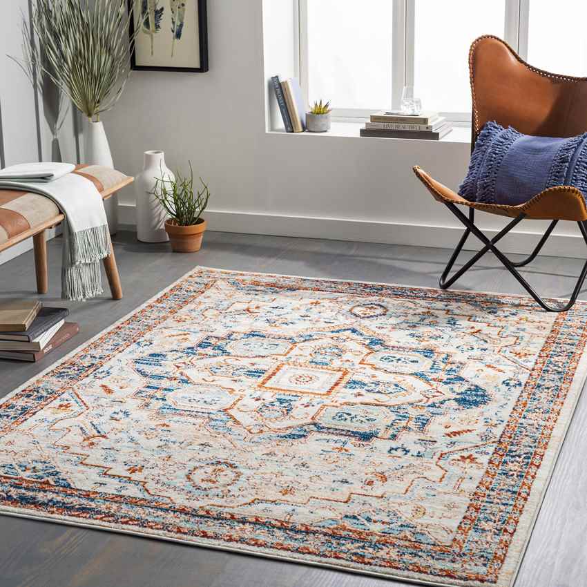 Chesterton Traditional Burnt Orange Area Rug