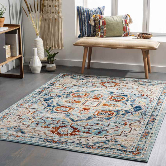 Chesterton Traditional Denim Area Rug