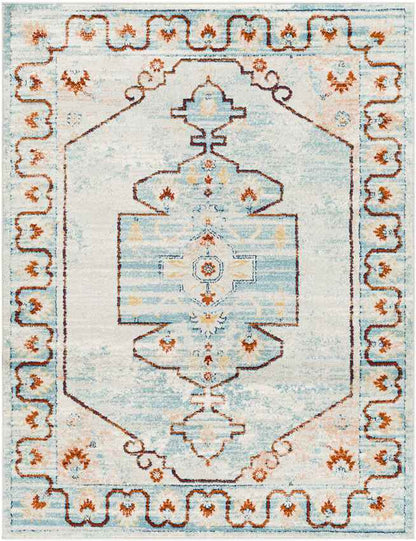 Chrisney Traditional Pale Blue Area Rug