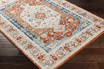 Clarks Hill Traditional Burnt Orange Area Rug