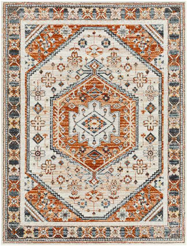 Corunna Traditional Burnt Orange Area Rug