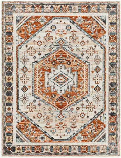 Corunna Traditional Burnt Orange Area Rug