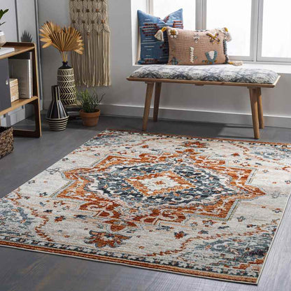 Sam Traditional Burnt Orange Area Rug