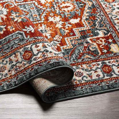 Corydon Traditional Burgundy Area Rug