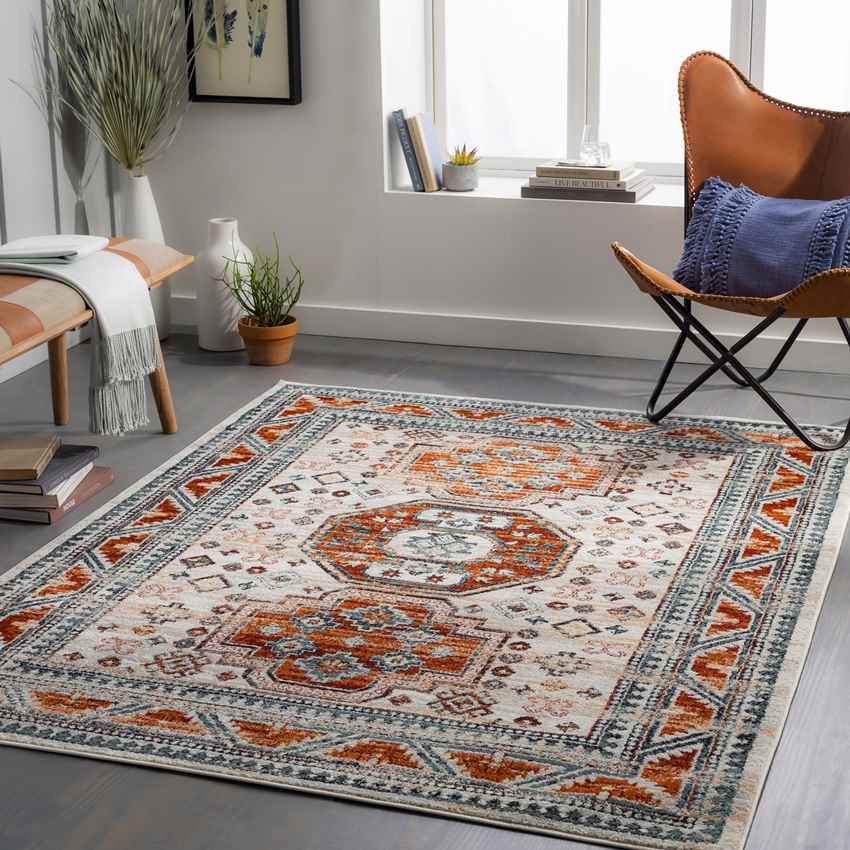Crandall Traditional Ivory Area Rug