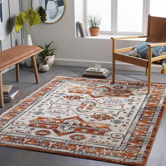 Culver Traditional Burnt Orange Area Rug