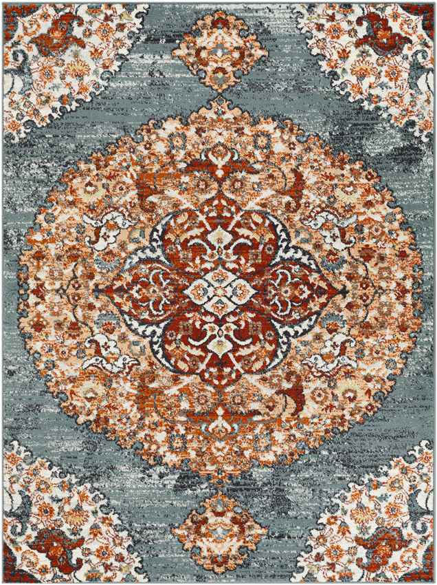 Decker Traditional Burnt Orange Area Rug
