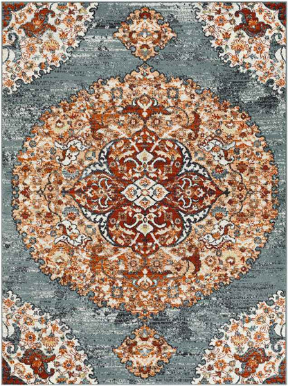 Decker Traditional Burnt Orange Area Rug