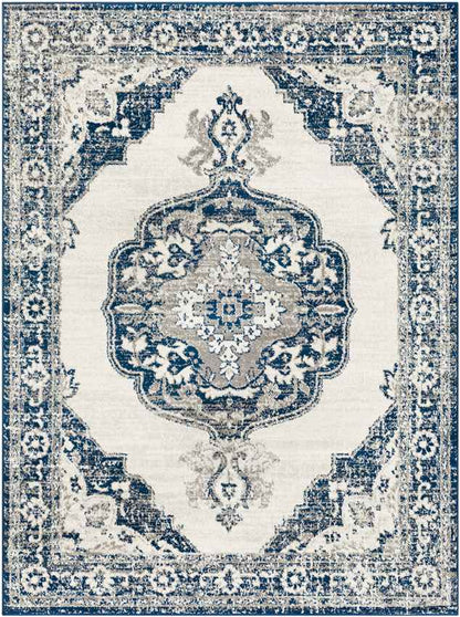 Dune Acres Traditional Navy Area Rug