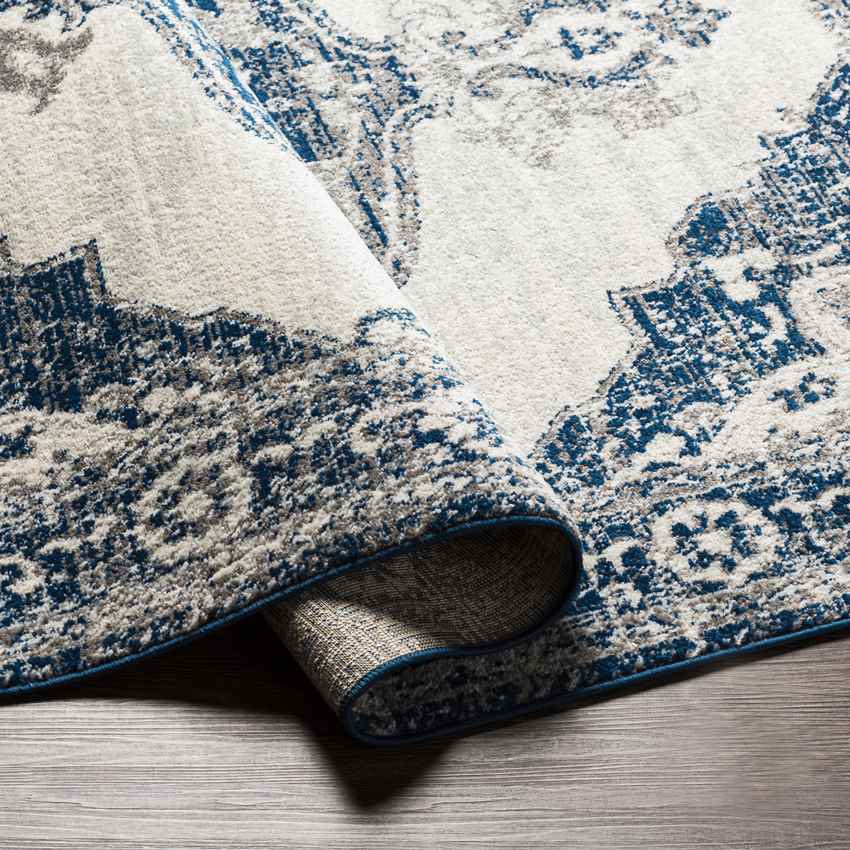 Dune Acres Traditional Navy Area Rug