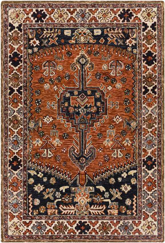 Melrose Park Traditional Rust Area Rug