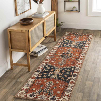 Melrose Park Traditional Rust Area Rug