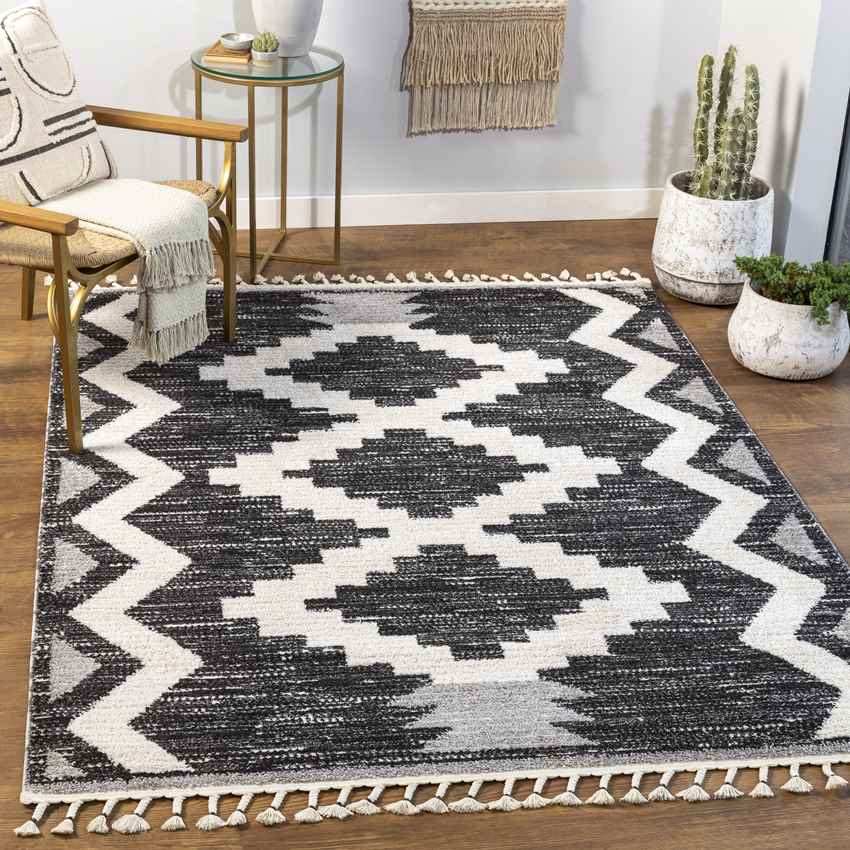 Fishers Global Black Area Rug