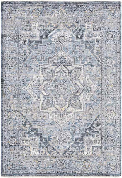Renwick Traditional Dark Teal Area Rug