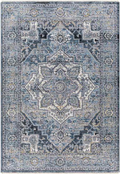 Renwick Traditional Dark Teal Area Rug
