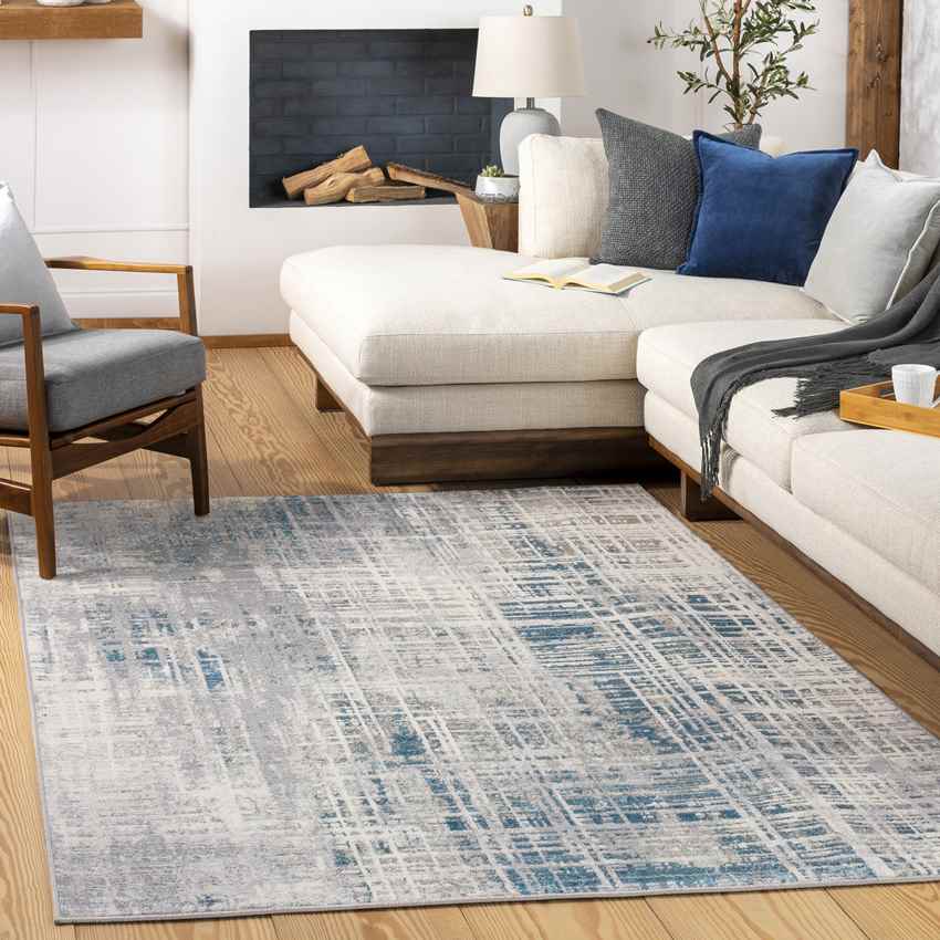 Sioux Modern Teal Area Rug
