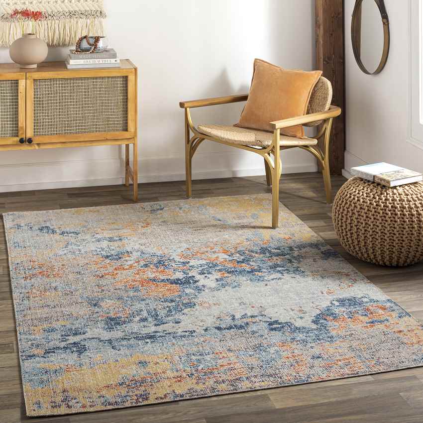 St Donatus Modern Burnt Orange Area Rug