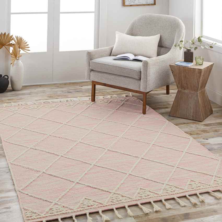 Udall Global Light Pink Area Rug