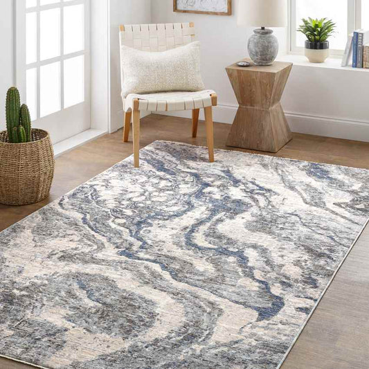 Vining Modern Charcoal Area Rug