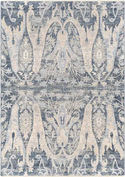Volga Traditional Dark Blue Area Rug