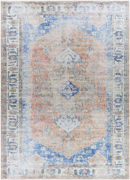 Westwood Traditional Blue Washable Area Rug