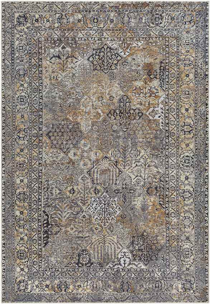 Willey Traditional Charcoal Washable Area Rug