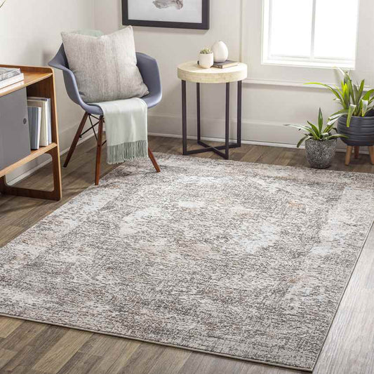 Grundy Center Traditional Taupe Area Rug