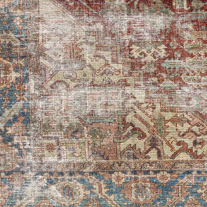 Lefkara Traditional Burgundy Washable Area Rug