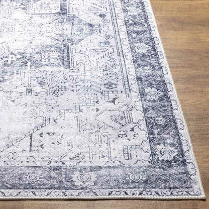 Nora Traditional Denim Washable Mandala Area Rug
