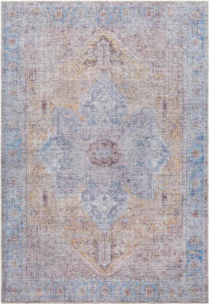 Komi Traditional Burnt Orange Washable Area Rug