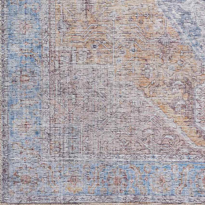 Komi Traditional Burnt Orange Washable Area Rug