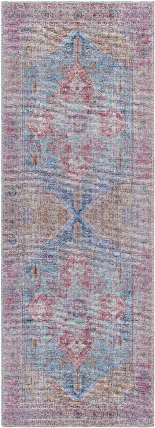 Komi Traditional Dark Blue Washable Area Rug