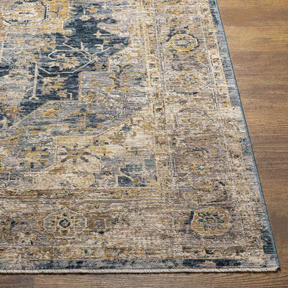Harcourt Traditional Ice Blue Area Rug