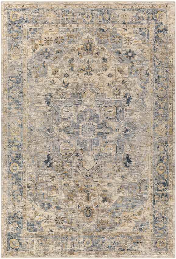 Harcourt Traditional Denim Area Rug