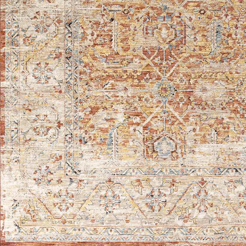 Harlan Traditional Burgundy Area Rug