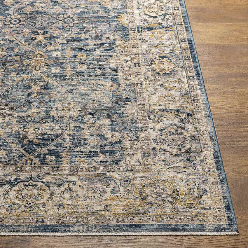 Harpers Ferry Traditional Dark Blue Area Rug
