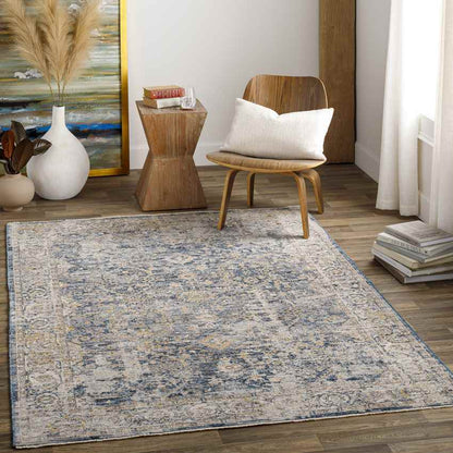 Harpers Ferry Traditional Dark Blue Area Rug
