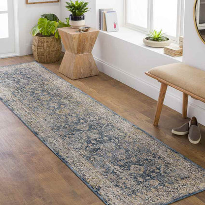 Harpers Ferry Traditional Dark Blue Area Rug