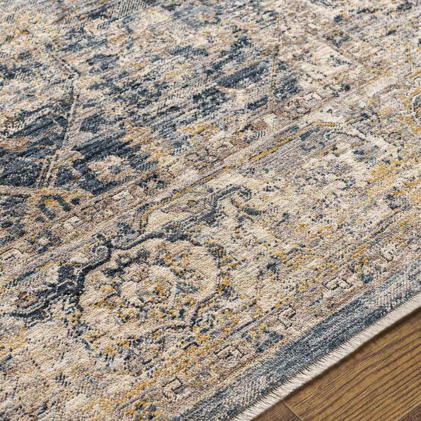 Harpers Ferry Traditional Dark Blue Area Rug