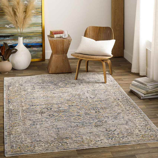 Harpers Ferry Traditional Denim Area Rug