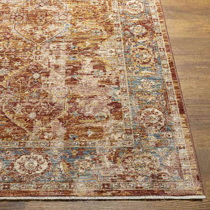 Harpers Ferry Traditional Burgundy Area Rug