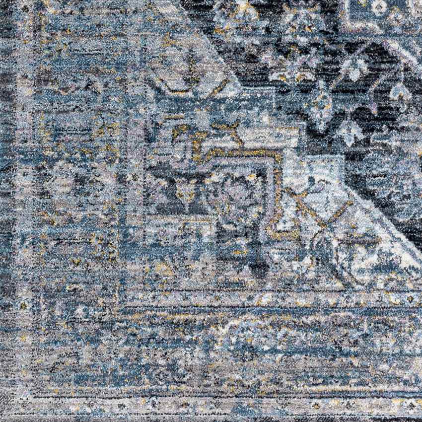 Kato Traditional Dark Teal Area Rug