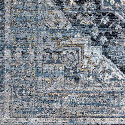 Kato Traditional Dark Teal Area Rug
