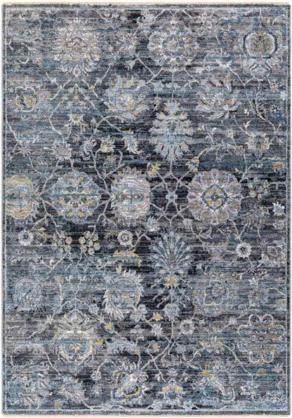 Dikomo Traditional Dark Blue Area Rug