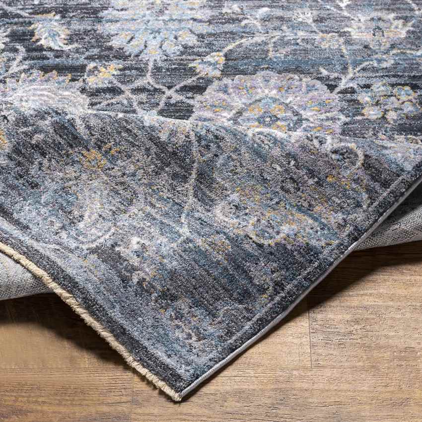 Dikomo Traditional Dark Blue Area Rug