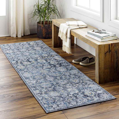 Dikomo Traditional Dark Blue Area Rug