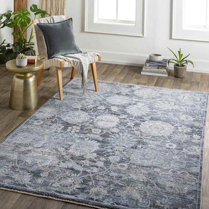 Dikomo Traditional Dark Blue Area Rug