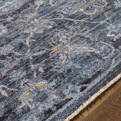 Dikomo Traditional Dark Blue Area Rug