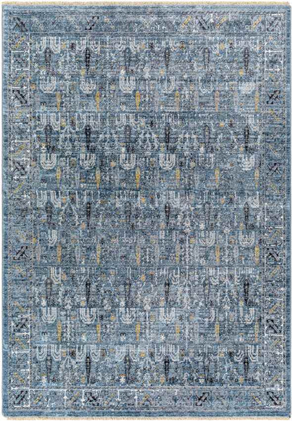 Komurcu Traditional Dark Teal Area Rug