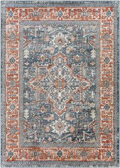 La Motte Traditional Dark Blue Area Rug